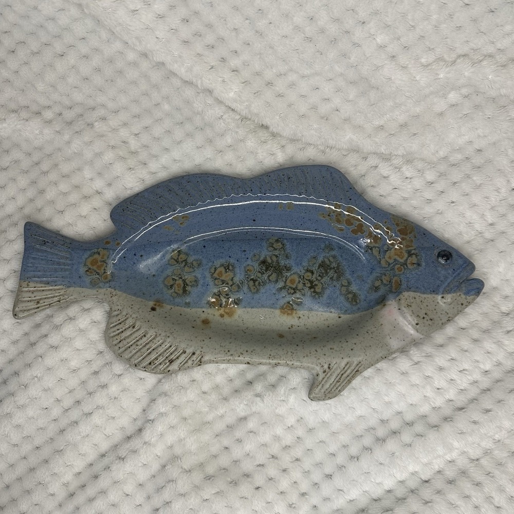 Chamberlain Studio Art Pottery Fish Dish Bowl Wall Decor 14" x 7"